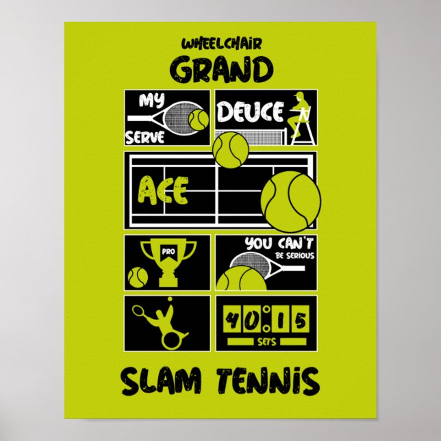 Póster Jugadores de tenis en silla de ruedas (Frente)