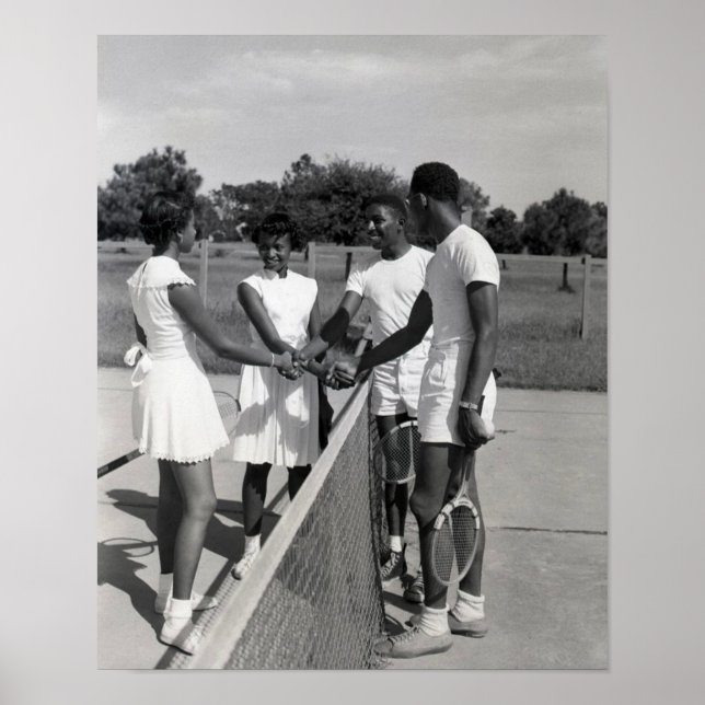 Póster Jugadores De Tenis Negros (Frente)