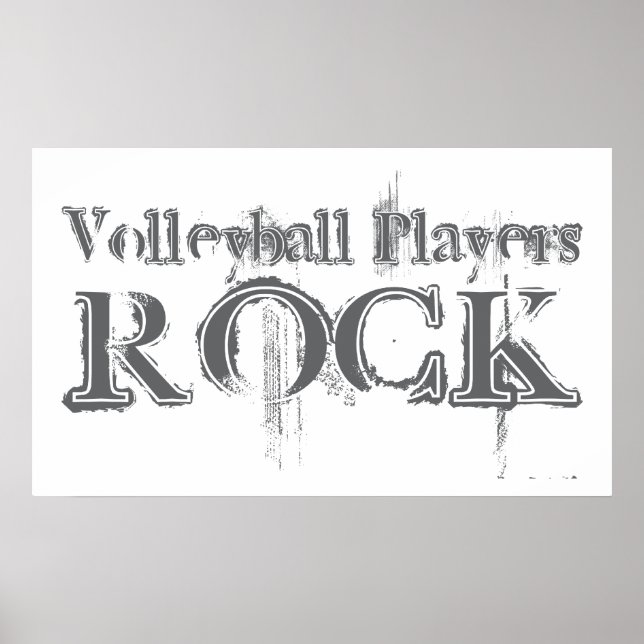 Póster Jugadores de voleibol rock (Frente)