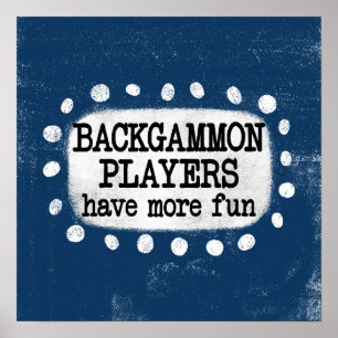 Póster Jugadores del Backgammon tienen más diversión en e