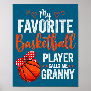 Póster Jugadores favoritos llaman abuela baloncesto gra t