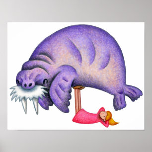 Póster Jugando con morsas.