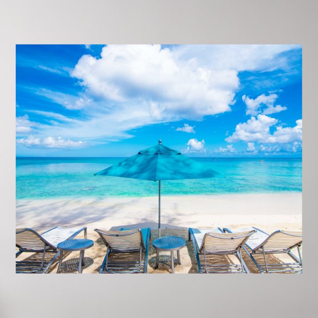 Póster Jugando en la playa (Frente)