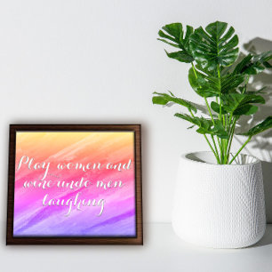 Póster Jugar a las mujeres y poster del proverbio cómico 