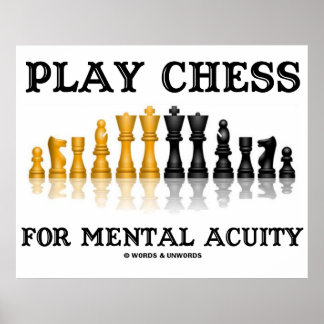 Póster Jugar Al Ajedrez Para La Acuidad Mental (Ajedrez R