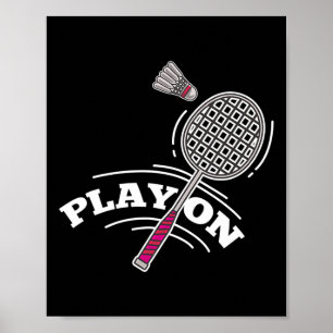 Póster Jugar al jugador de Badminton Sport Stick Shuttle 