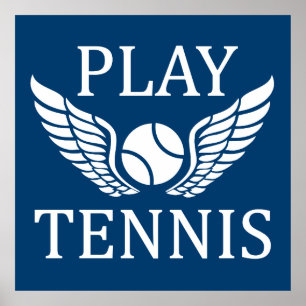 Póster Jugar al tenis