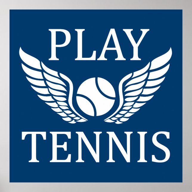 Póster Jugar al tenis (Frente)