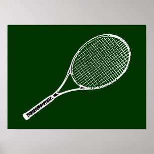 Póster jugar al tenis
