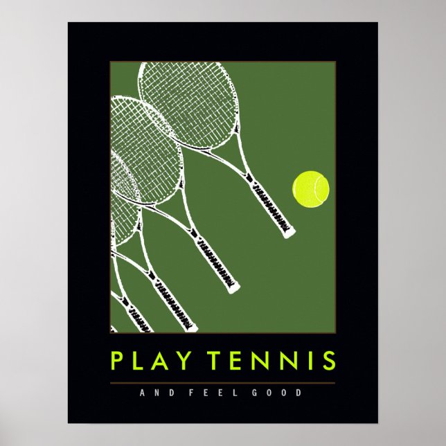 Póster jugar al tenis (Frente)