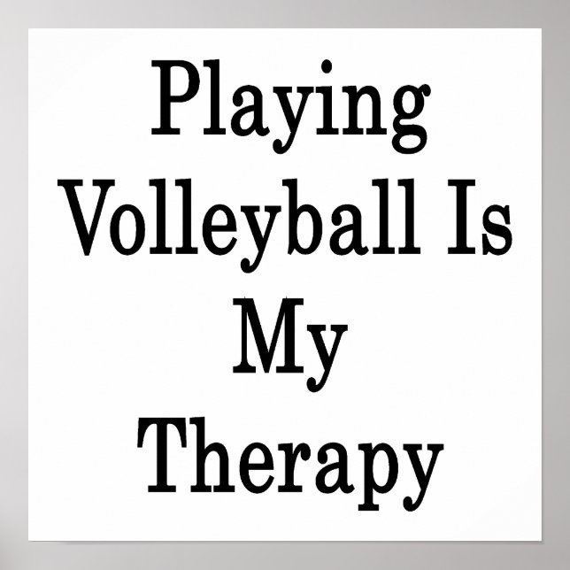 Póster Jugar al voleibol es mi terapia (Frente)