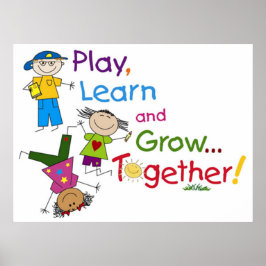 Póster Jugar, aprender y crecer... Juntos