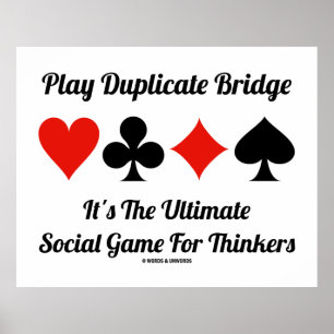 Póster Jugar el puente duplicado es el juego social más i