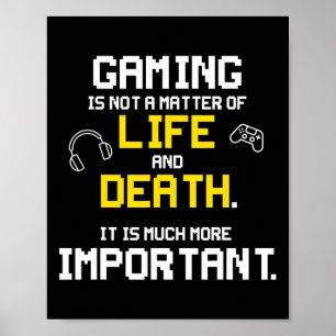 Póster Jugar juegos de video Divertido PC Console Gamer G