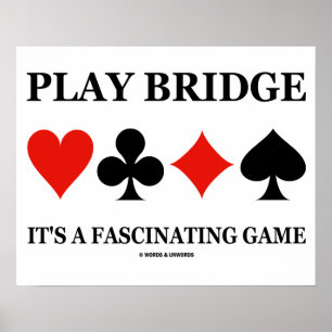 Póster Jugar puente es un juego fascinante (juegos de car