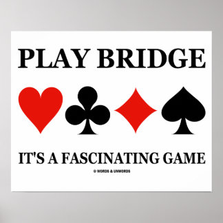 Póster Jugar puente es un juego fascinante (juegos de car