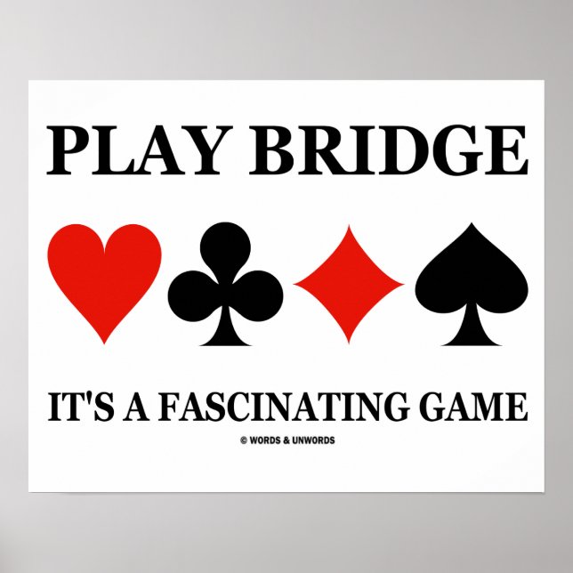 Póster Jugar puente es un juego fascinante (juegos de car (Frente)