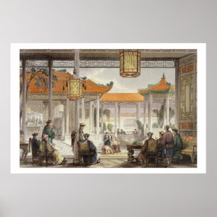 Póster Jugglers Exhibiting in the Court of a Mandarin's P