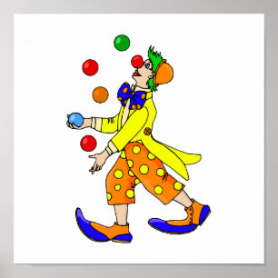 Póster Juggling Clown
