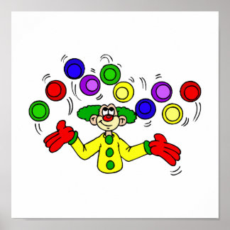 Póster Juggling Clown with Balls