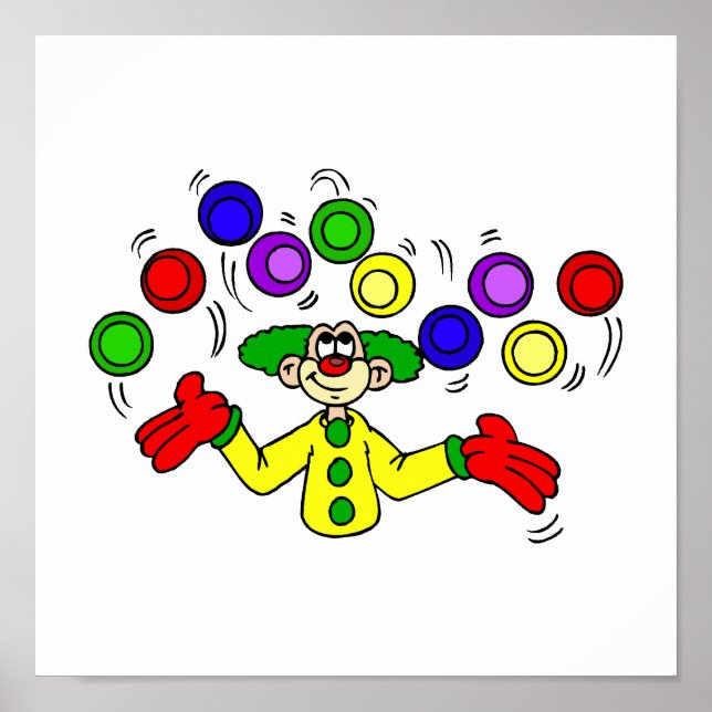 Póster Juggling Clown with Balls (Frente)