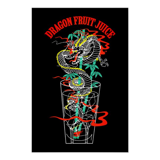 Póster Jugo de Fruta de Dragón (Anverso)