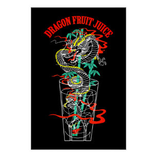 Póster Jugo de fruta Dragon