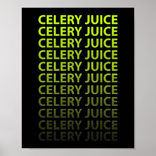 Póster Jugo Vegan Green Celery (Frente)