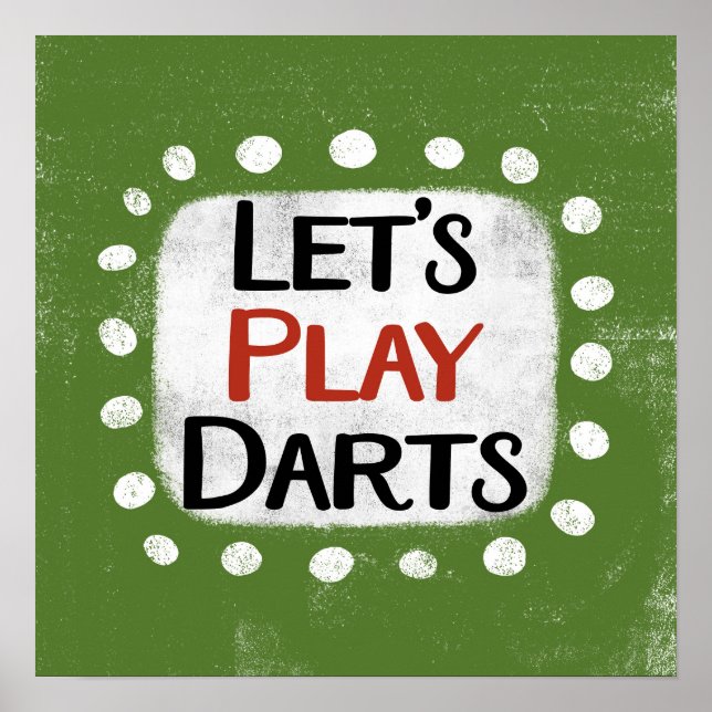 Póster Juguemos a Darts Poster Wall Art (Frente)