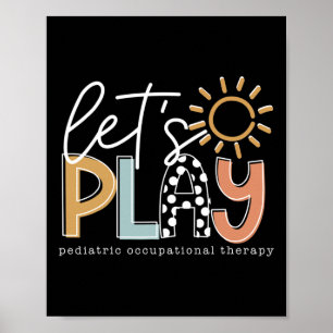 Póster Juguemos a las terapias pediátricas de terapia ocu