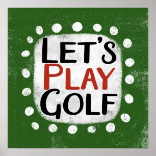 Póster Juguemos al golf Poster Wall Art