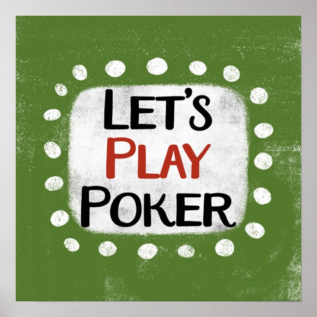 Póster Juguemos al Poster de Poker Wall Art (Frente)