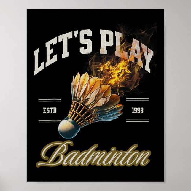 Póster Juguemos el transbordador Dminton (Frente)