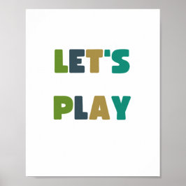 Póster juguemos. niños Poster y pinturas