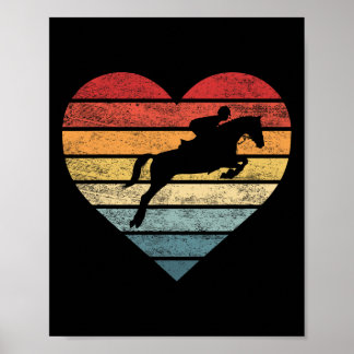 Póster Juguete de caballos Retro Sunset Lover