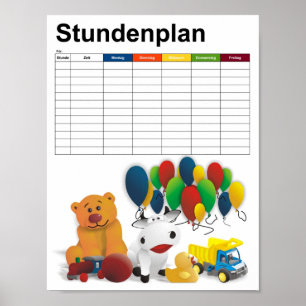 Póster Juguete infantil / Horario