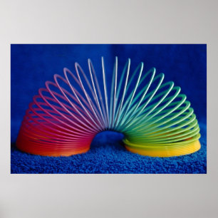 Póster Juguete slinky de color arcoiris