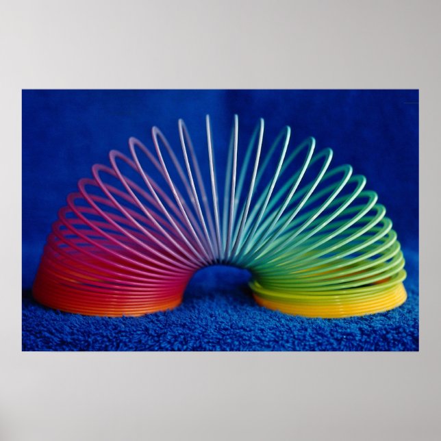 Póster Juguete slinky de color arcoiris (Frente)