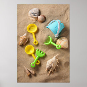 Póster Juguetes de playa