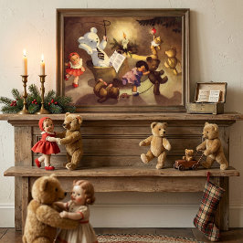 Póster Juguetes Navideños Antiguos, Muñecas Bailarinas, O