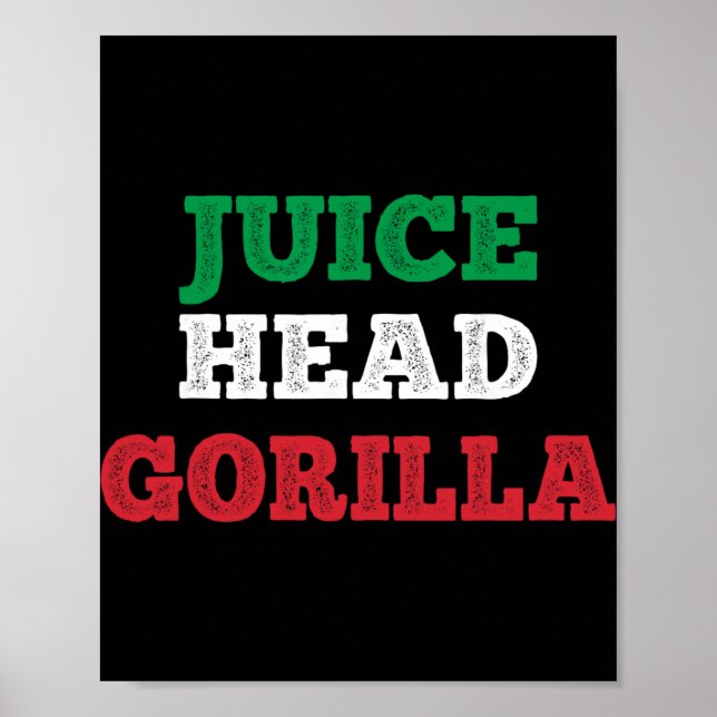 Póster Juicehead Gorilla New Jersey Garden Nj Shore Itali (Frente)