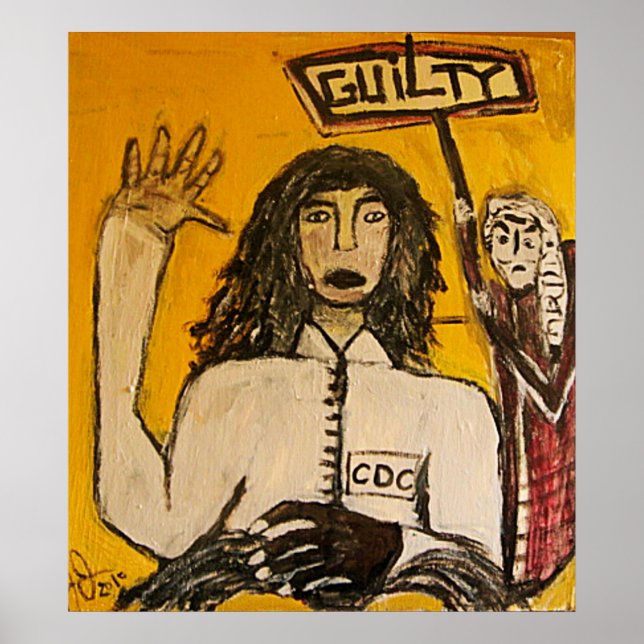 PÓSTER JUICIO A BRUJAS RASTA CULPABLE (Frente)