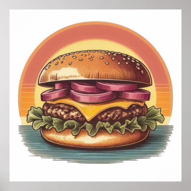 Póster Juicy Burger Delight (Frente)