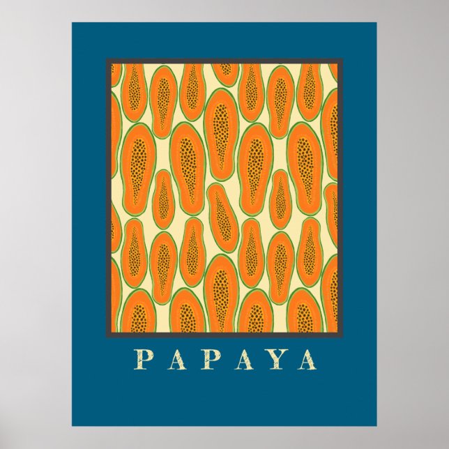 Póster Juicy Papaya Poster Blue (Frente)