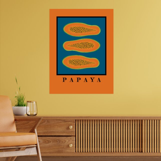 Póster Juicy Trio Papaya Naranja Poster (Salón 2)