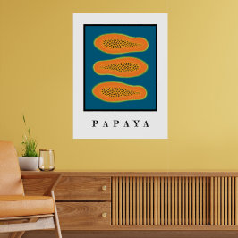 Póster Juicy Trio Papaya White Poster