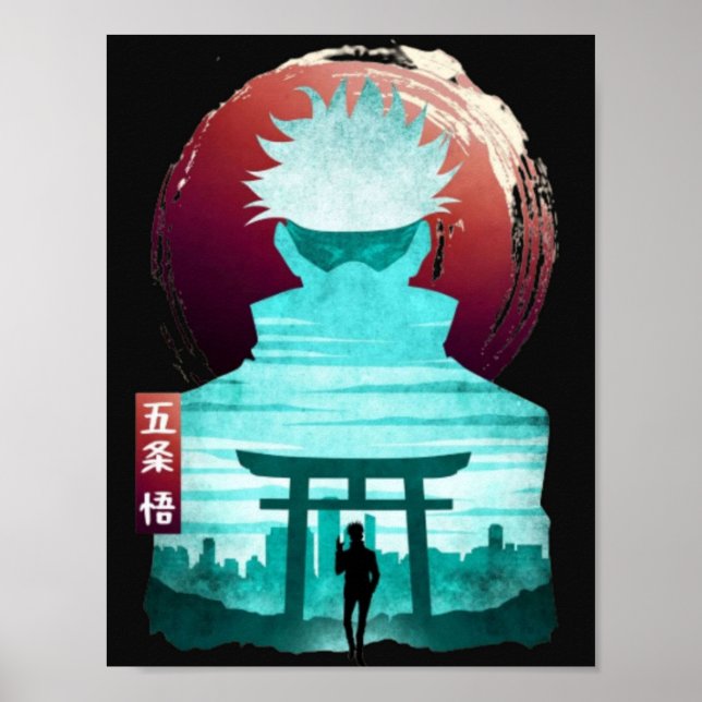 Póster jujujutsu kaisen anime kawaii sukuna gojo satoru (Frente)