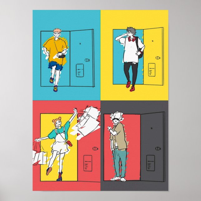 Póster Jujutsu Kaisen Anime Doors Dancing Outro (Frente)