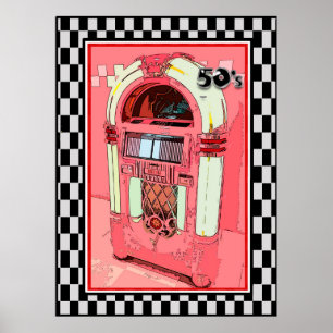 Póster Jukebox de los años 50