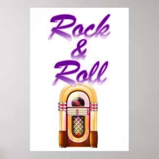 Póster Jukebox Rock and Roll